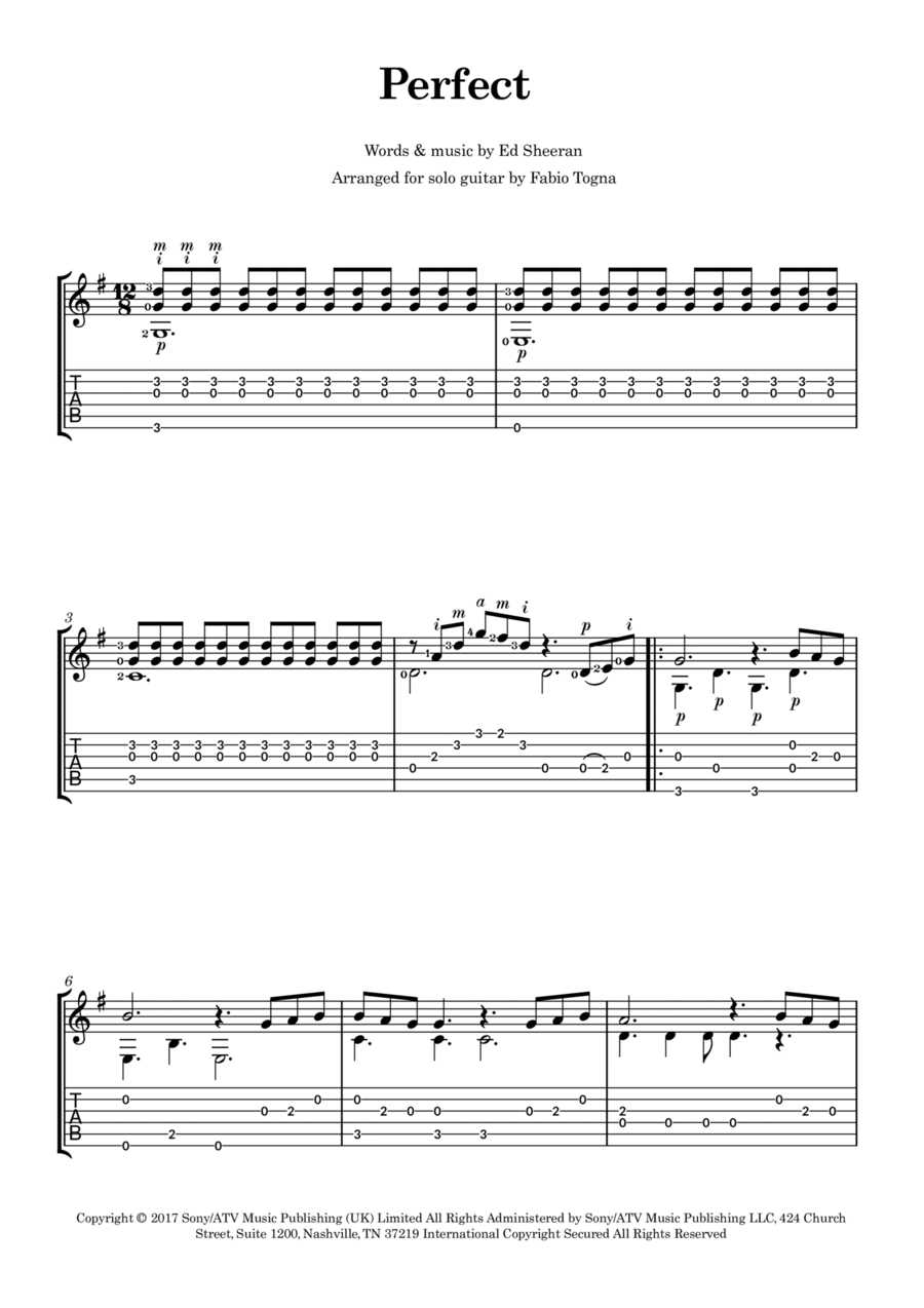 Perfect Acoustic Guitar scores gallery preview page 1