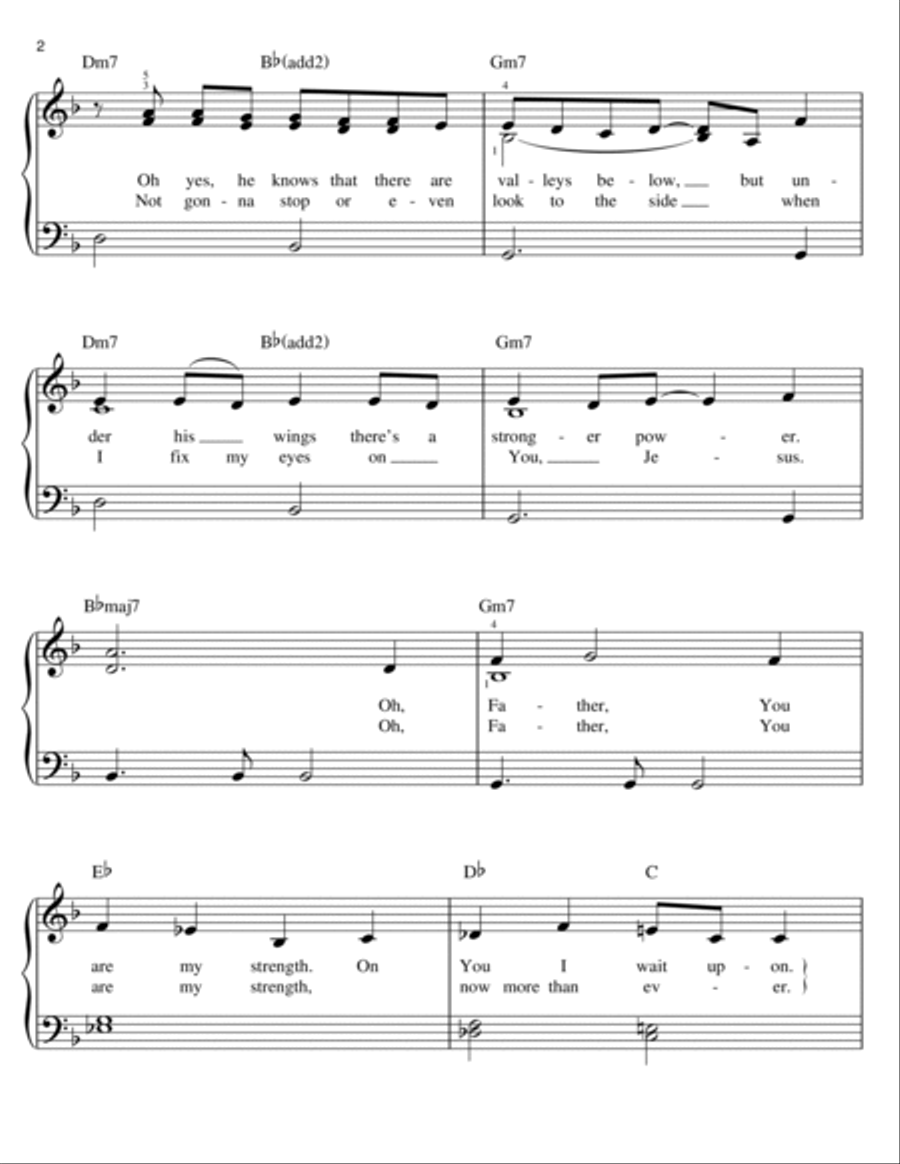 Abba (Father) Easy Piano scores gallery preview page 2