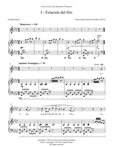 Estacion del frio - (Complete Cycle) - Tenor and Piano