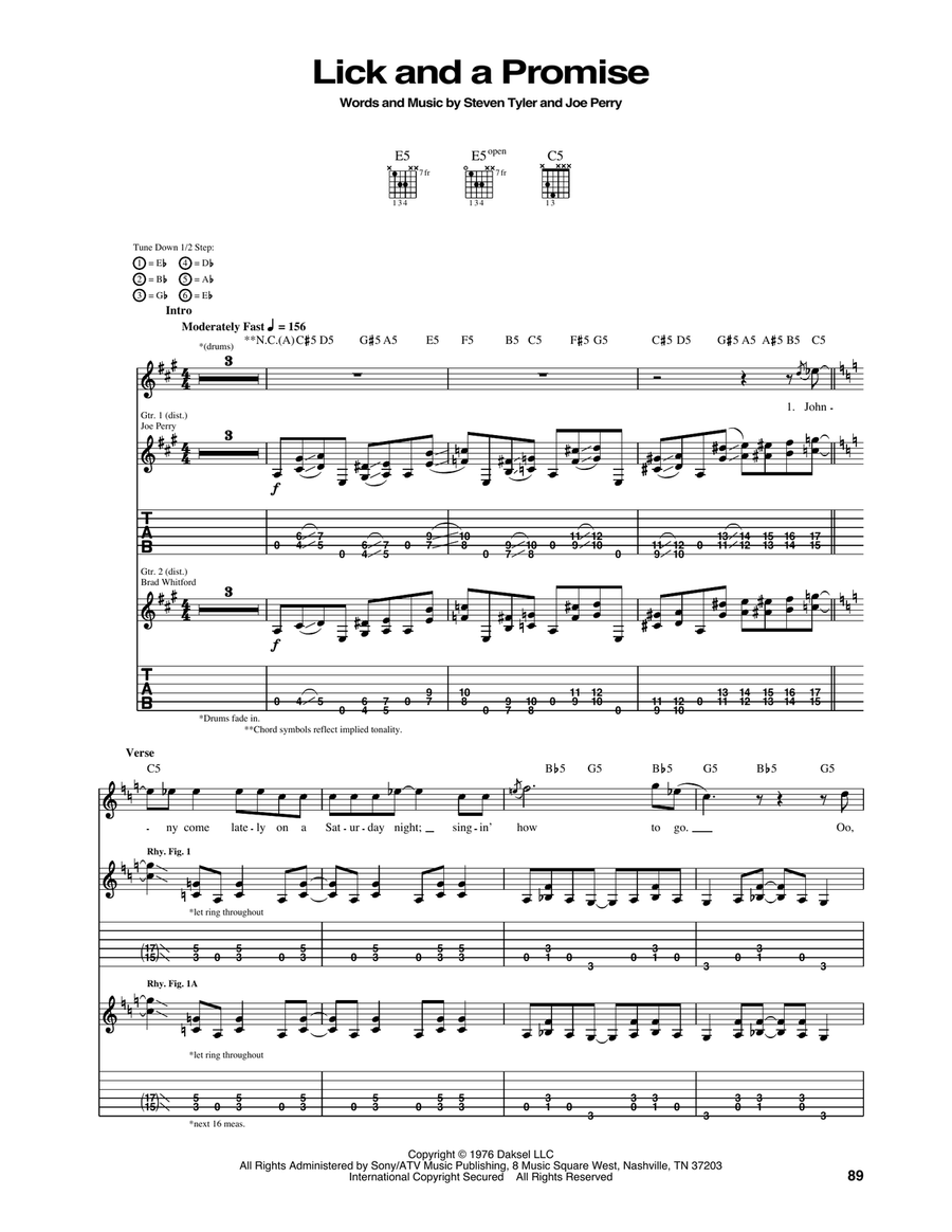 Lick And A Promise Acoustic Guitar scores gallery preview page 1