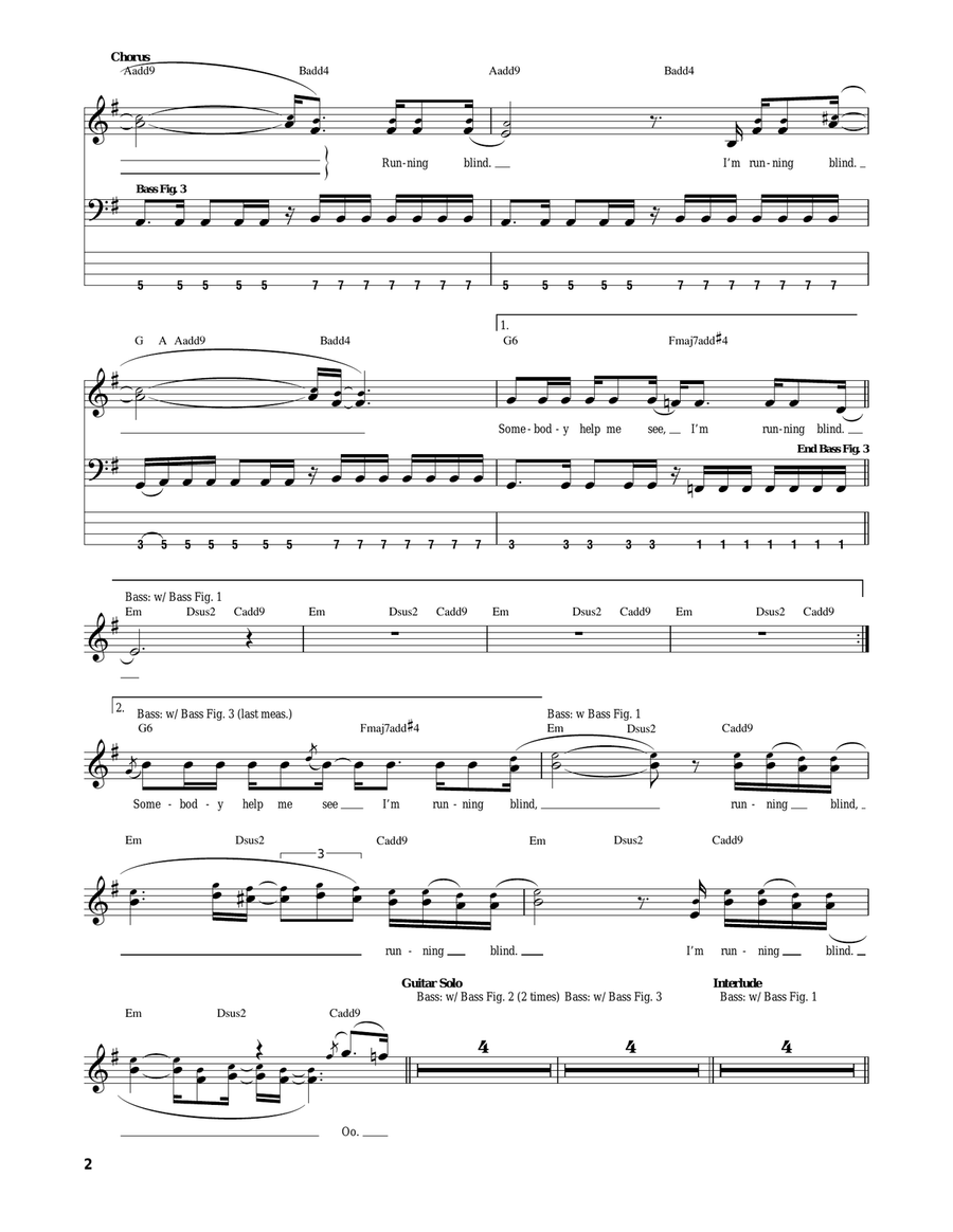 Running Blind Acoustic Guitar scores gallery preview page 2