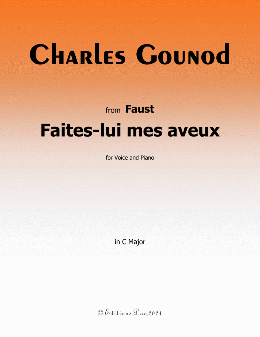 Faites lui mes aveux,by Gounod,in C Major image number null