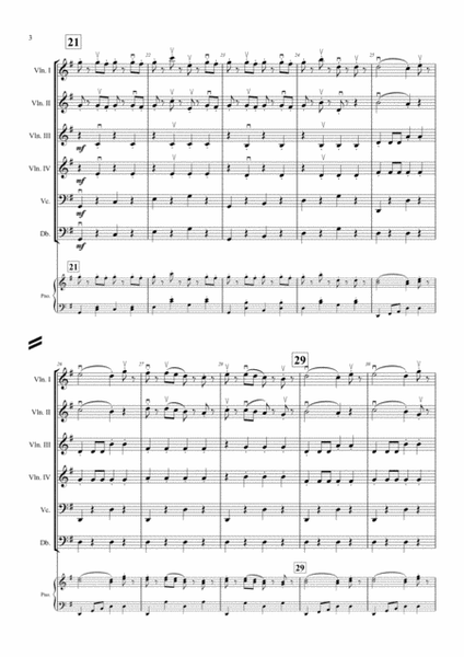 Radetzky March, by Johann Strauss Snr, arranged for School String Orchestra (with various levels of image number null