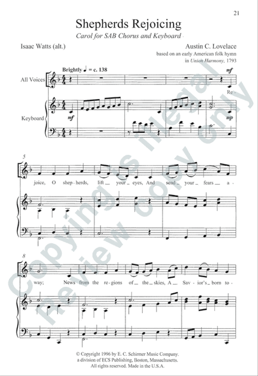 Somerset Anthem Books, Volume I (Advent & Christmas) 3-Part scores gallery preview page 27