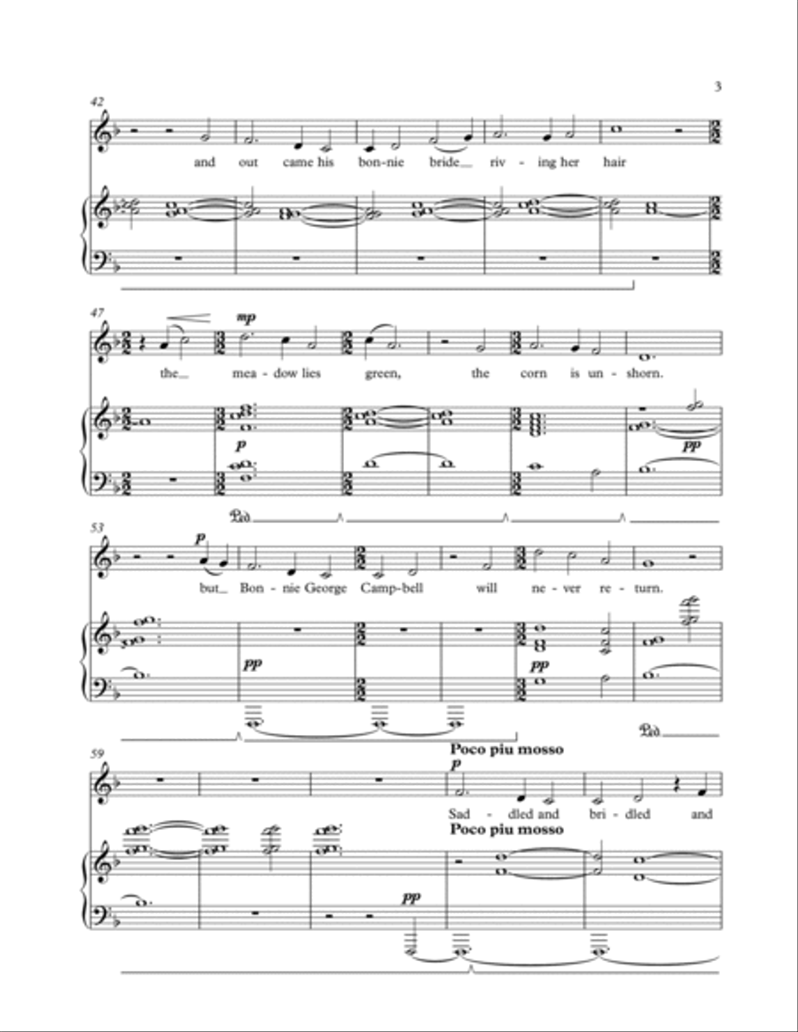 Bonnie George Campbell for voice and piano Voice Solo scores gallery preview page 3