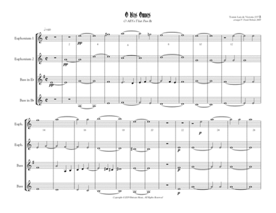 O Vos Omnes Tuba/Euphonium quartet - brass band edition