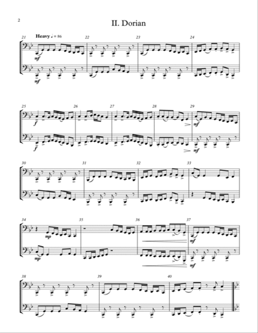 Seven Modes, Seven Duets - Tuba Brass Duet scores gallery preview page 2