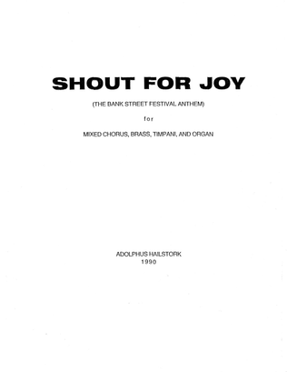 Book cover for Shout For Joy