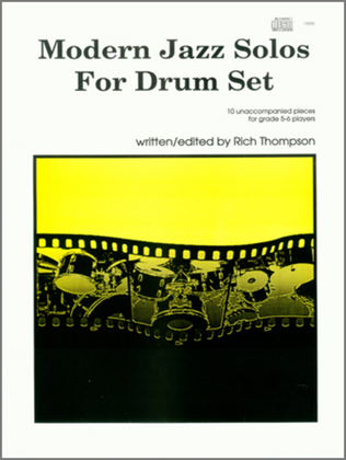 Book cover for Modern Jazz Solos For Drum Set (Book with online audio)