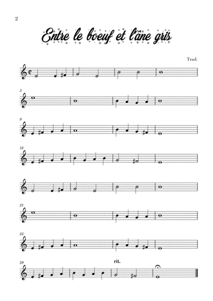 10 Easy Christmas Carols for Horn Beginners (Music for Children) image number null