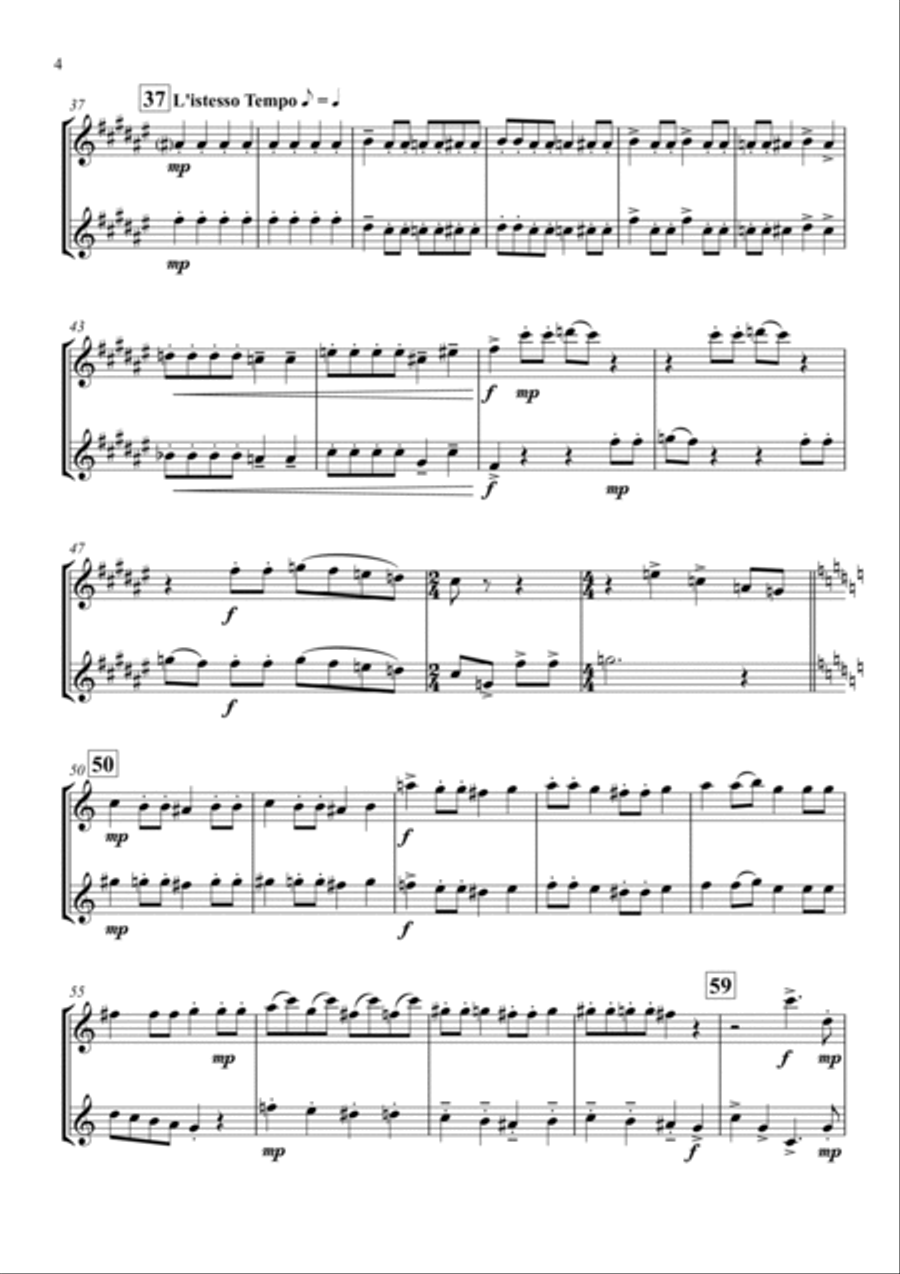 Bohemian Rhapsody Woodwind Duet scores gallery preview page 5