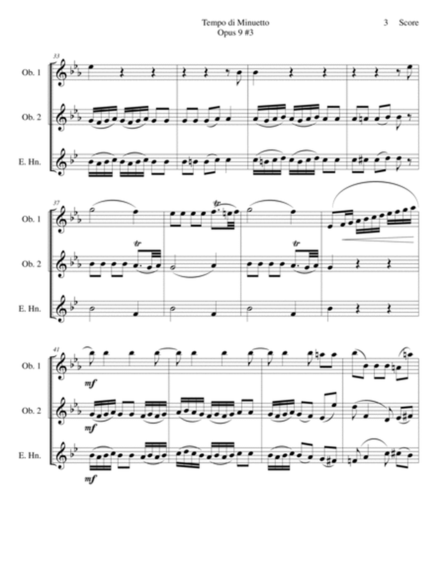 Minuet for Oboe and English Horn Trio