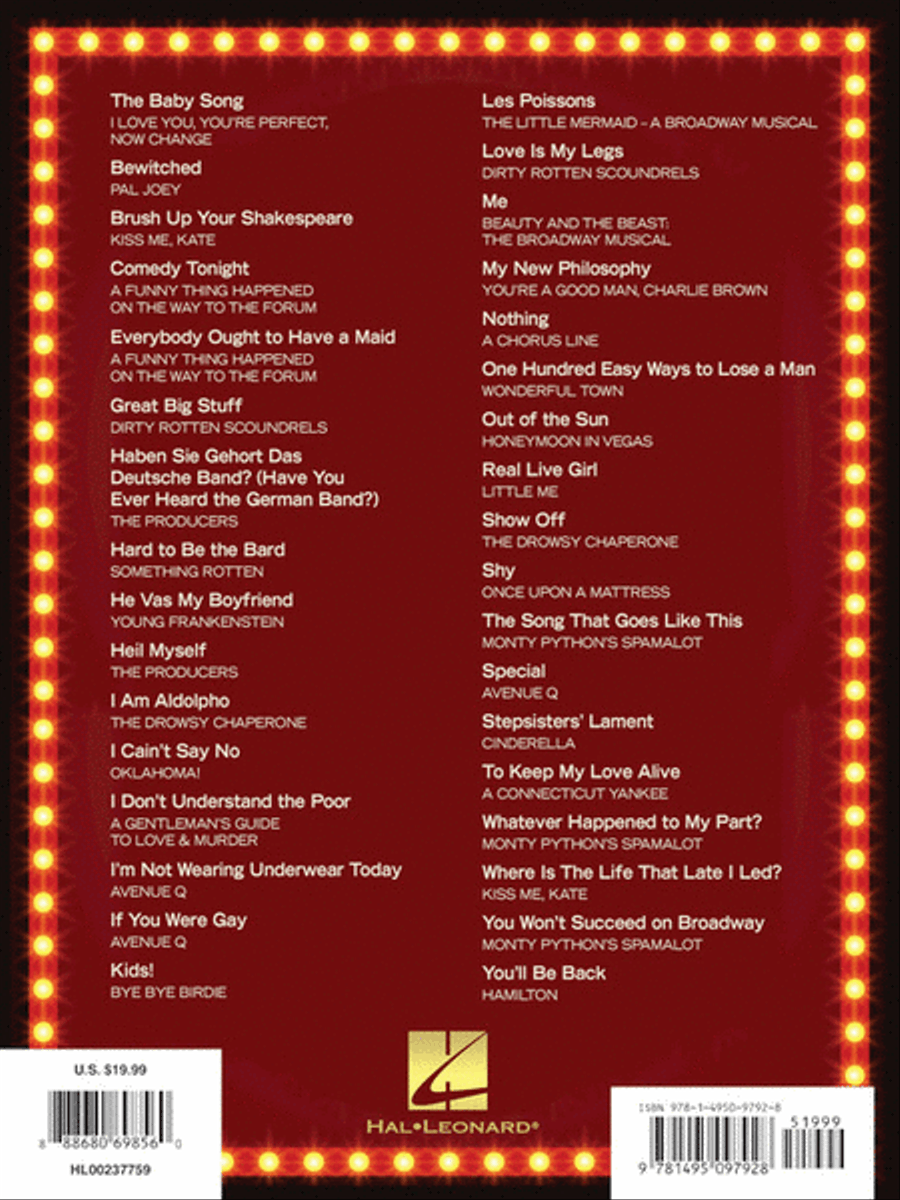 The Best Broadway Comedy Songs Piano, Vocal, Guitar scores gallery preview page 6