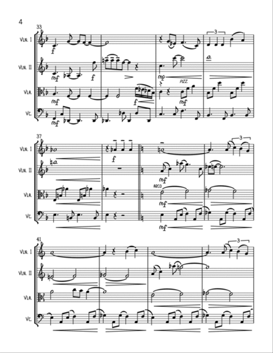 Goldfinger String Quartet scores gallery preview page 4