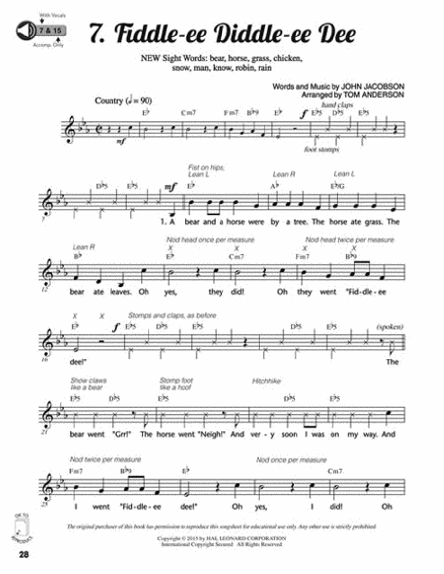 Sight Word Soup - Essential Learning through Music, Movement and Interactive Technology Choir scores gallery preview page 8