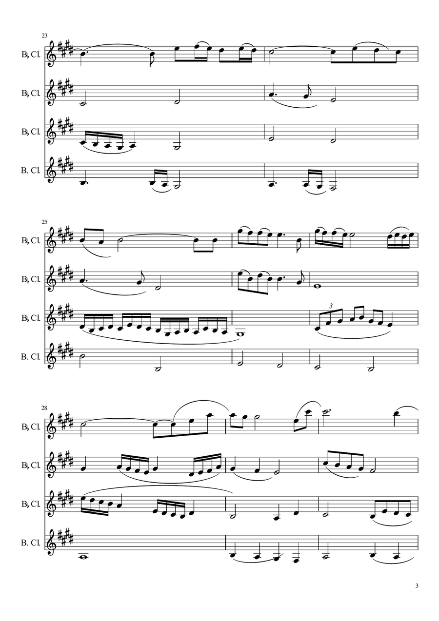 Nella Fantasia Woodwind Quartet scores gallery preview page 3