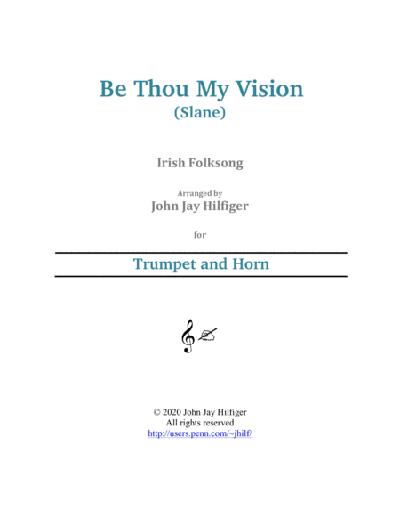 Be Thou My Vision for Trumpet and Horn image number null