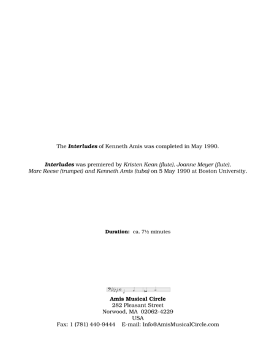 Interludes I-V Small Ensemble scores gallery preview page 2