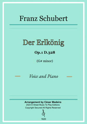 Der Erlkönig by Schubert - Voice and Piano - G# minor (Full Score and Parts)