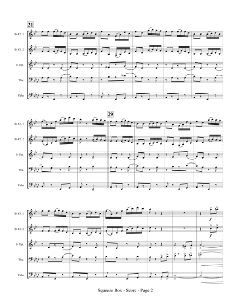 Squeeze Box Polka Clarinet scores gallery preview page 4