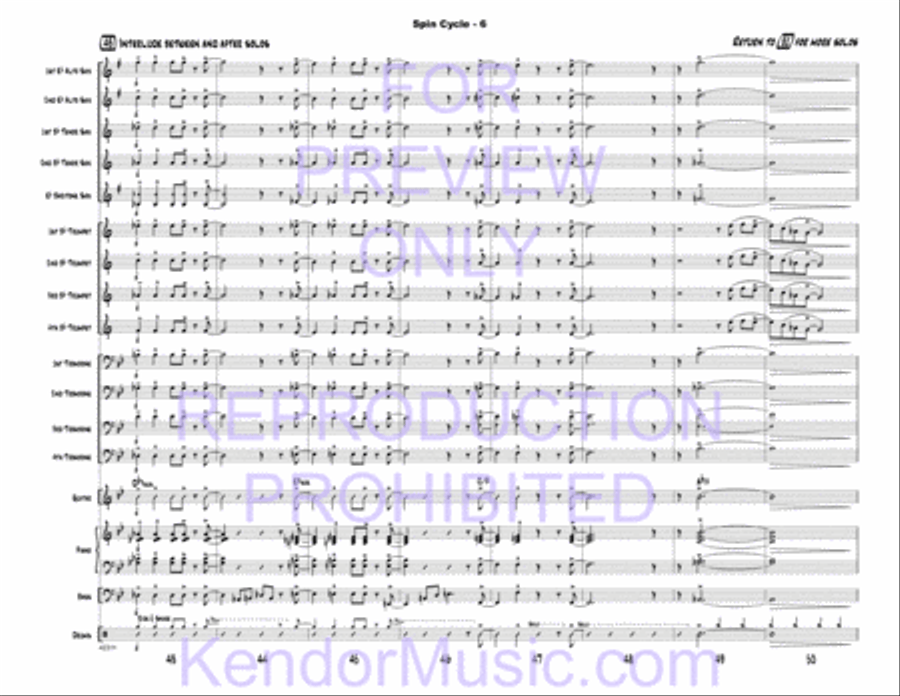 Spin Cycle (Full Score) Jazz Ensemble scores gallery preview page 8