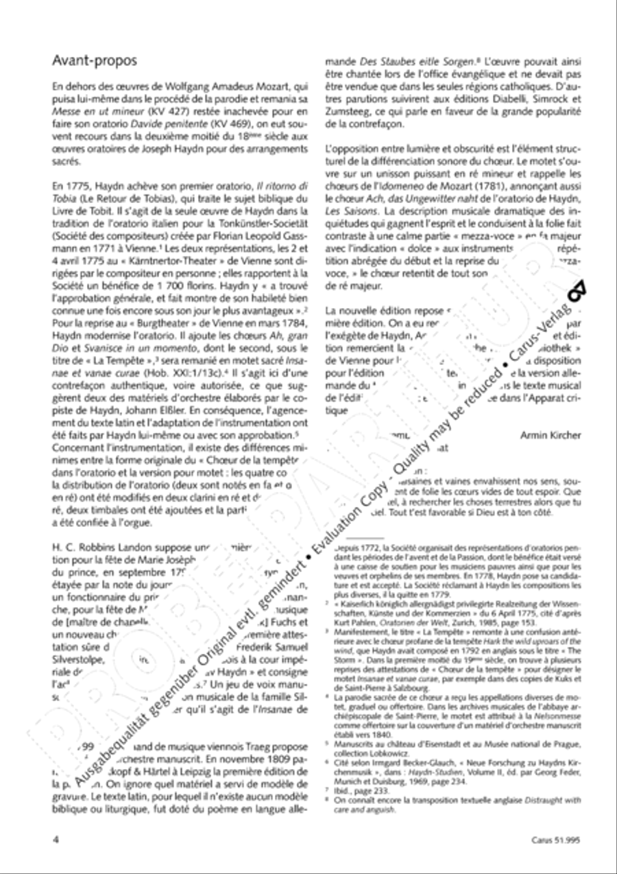 Insanae et vanae curae 4-Part scores gallery preview page 5