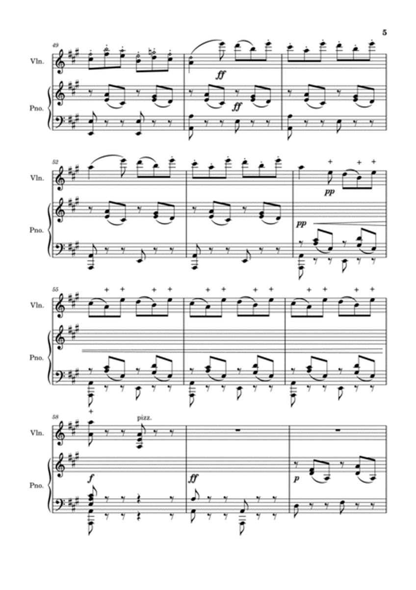 Pablo Sarasate - Zapateado - Spanish Dance Op.23 No. 2 – For Piano and Violin Original image number null