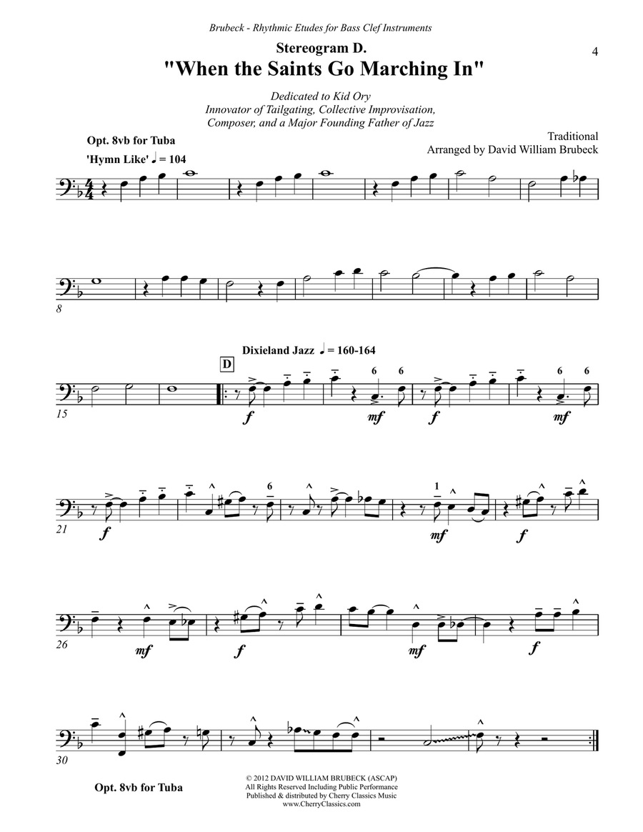 Stereograms - Rhythmic Etudes for Bass Clef Instruments, Volume 1 Small Ensemble scores gallery preview page 6