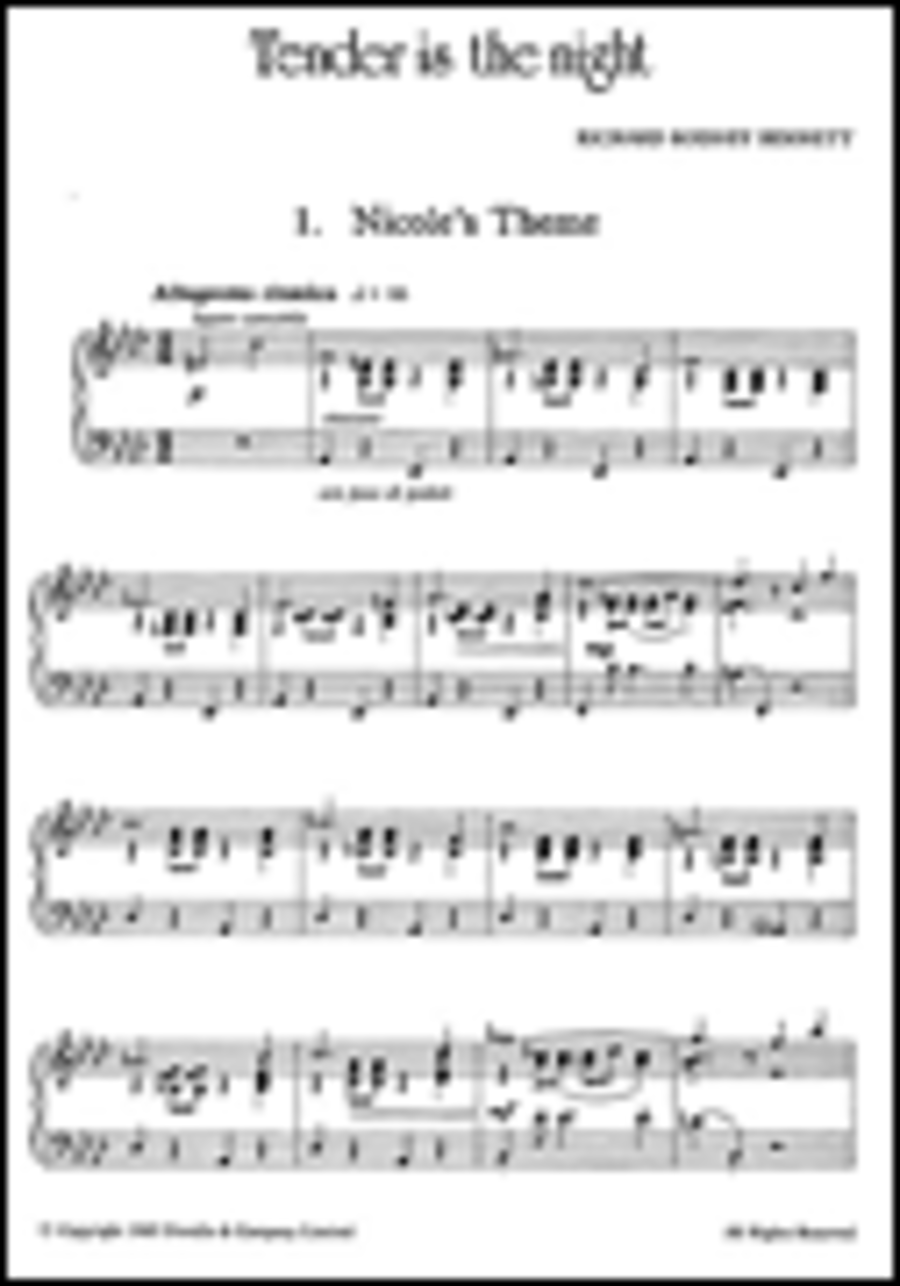 Richard Rodney Bennett: Tender Is The Night For Piano