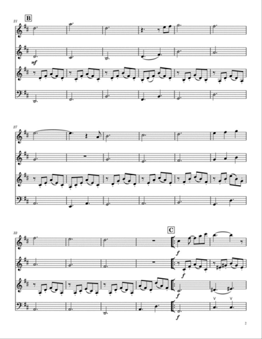 Can't Help Falling In Love String Quartet scores gallery preview page 4