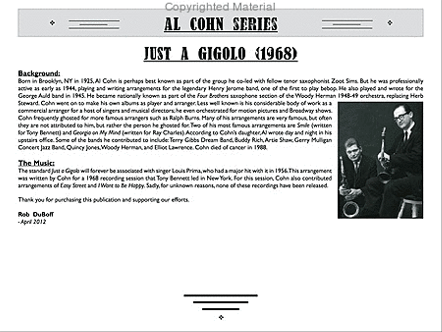 Just A Gigolo Just A Gigolo Big Band scores gallery preview page 3
