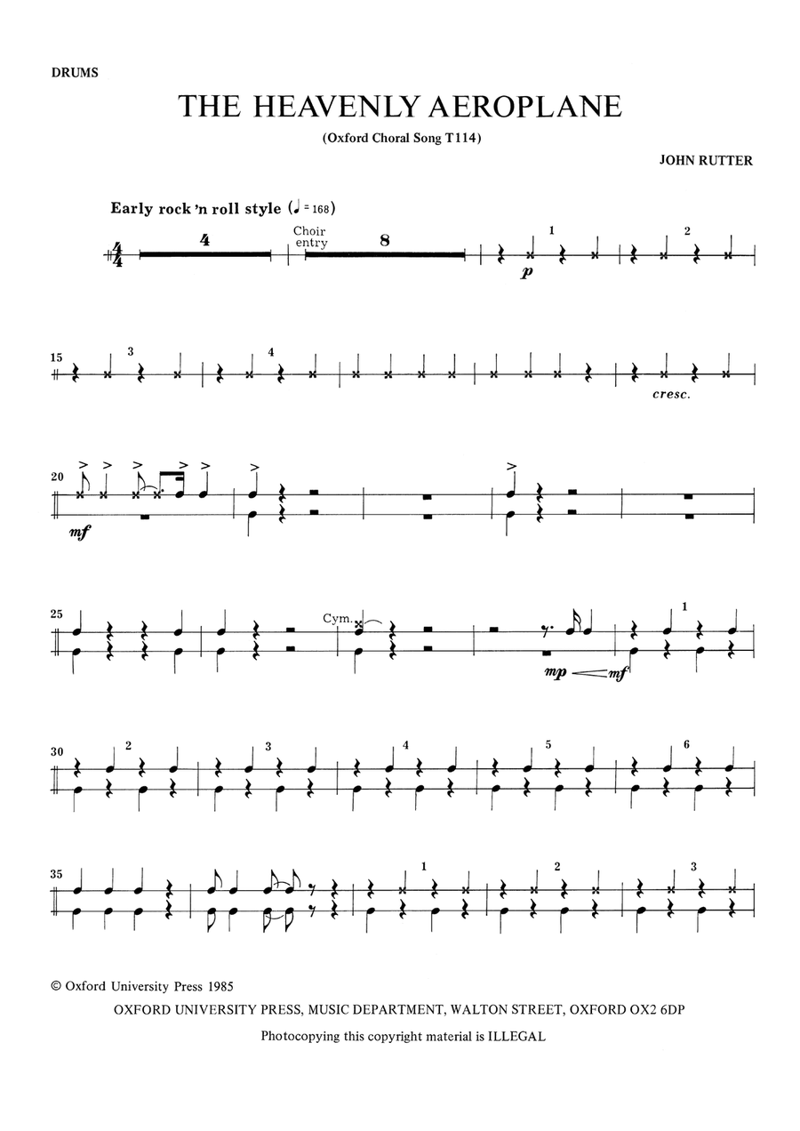 The heavenly aeroplane Score scores gallery preview page 1