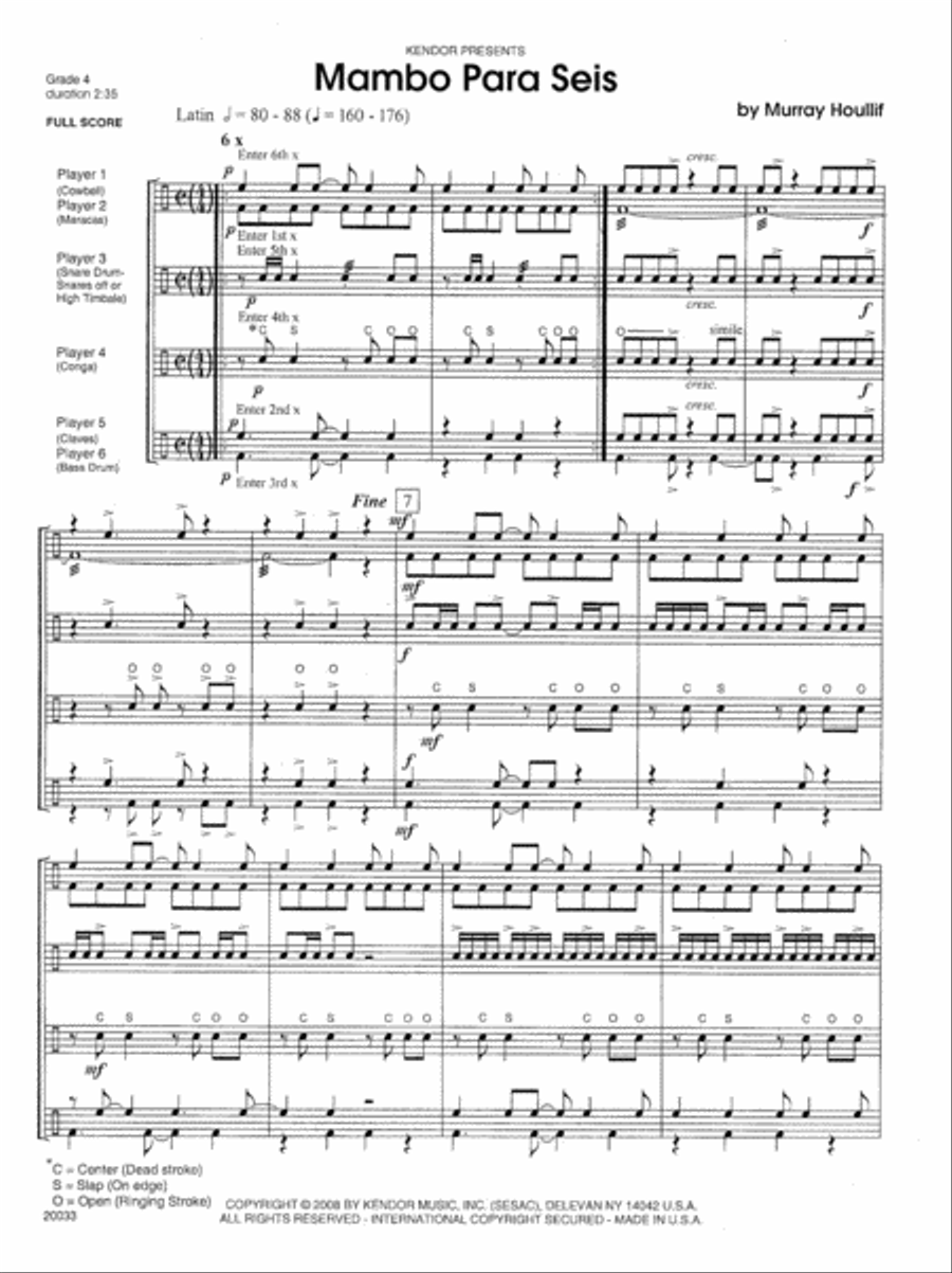 Mambo Para Seis Mambo Para Seis Chamber Music scores gallery preview page 2