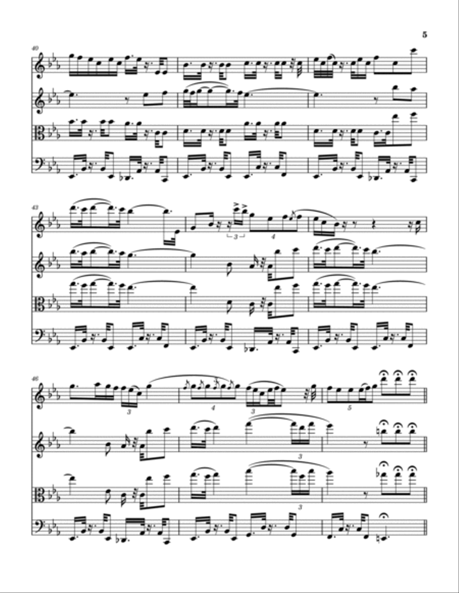 You're Still A Young Man String Quartet scores gallery preview page 6