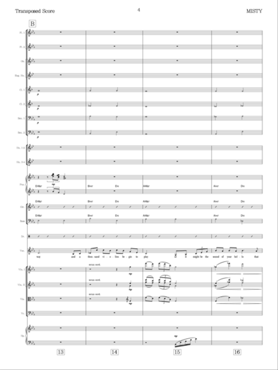 Misty Misty Full Orchestra scores gallery preview page 4