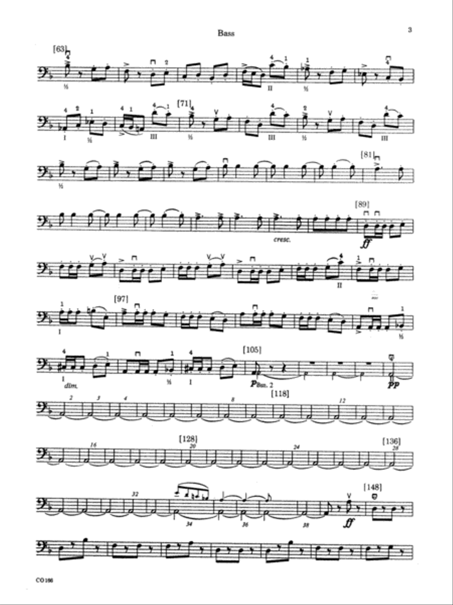 Bacchanale from Samson and Delilah: String Bass Full Orchestra scores gallery preview page 2