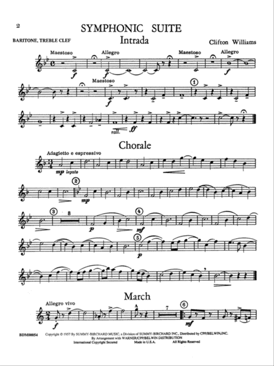 Symphonic Suite: Baritone T.C. Concert Band scores gallery preview page 1
