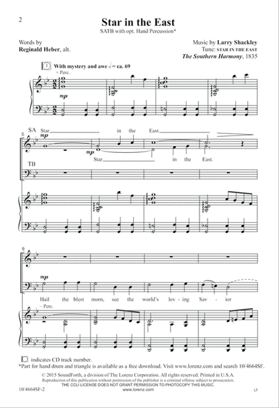 Star in the East 4-Part scores gallery preview page 2