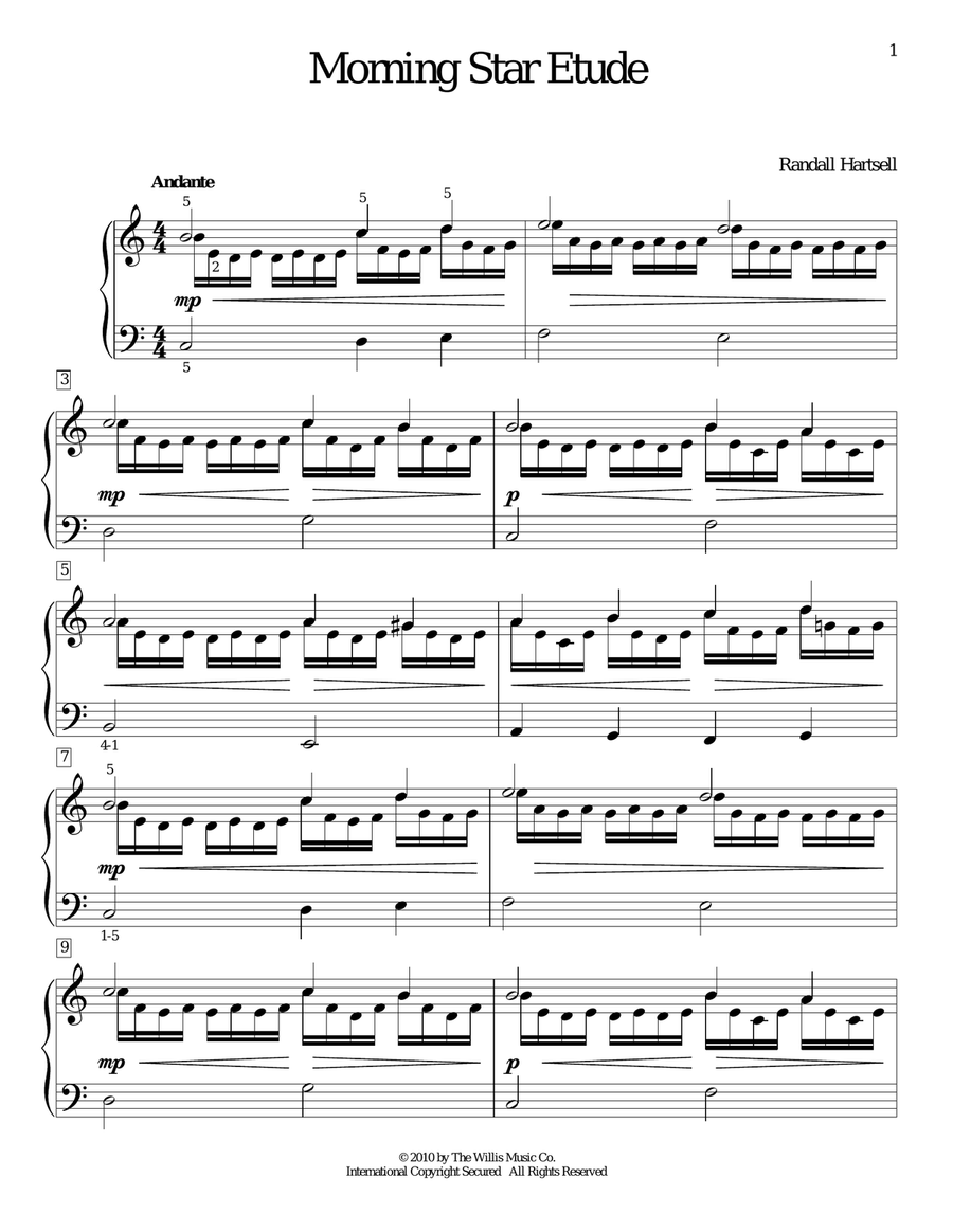 Morning Star Etude Piano Method scores gallery preview page 1