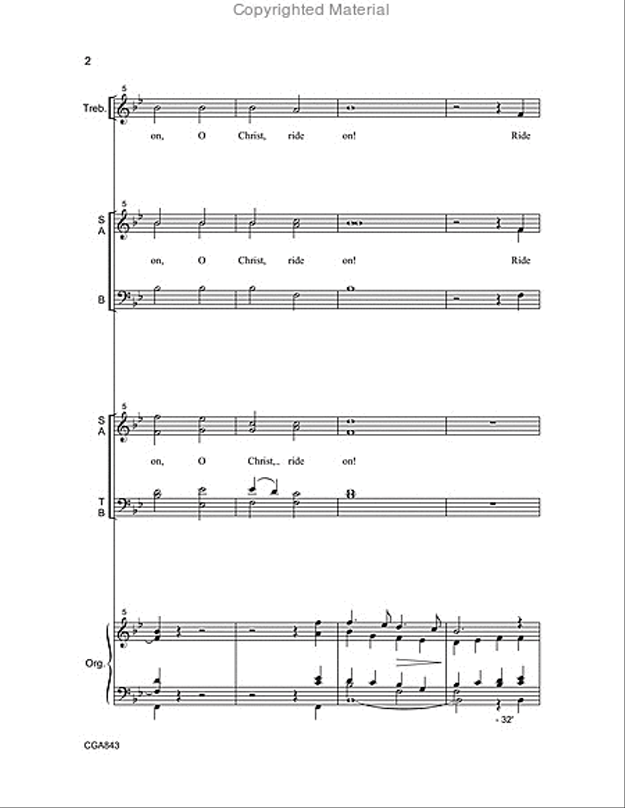 Ride On, Ride On in Majesty Choir scores gallery preview page 2