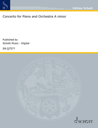 Book cover for Concerto for Piano and Orchestra A minor
