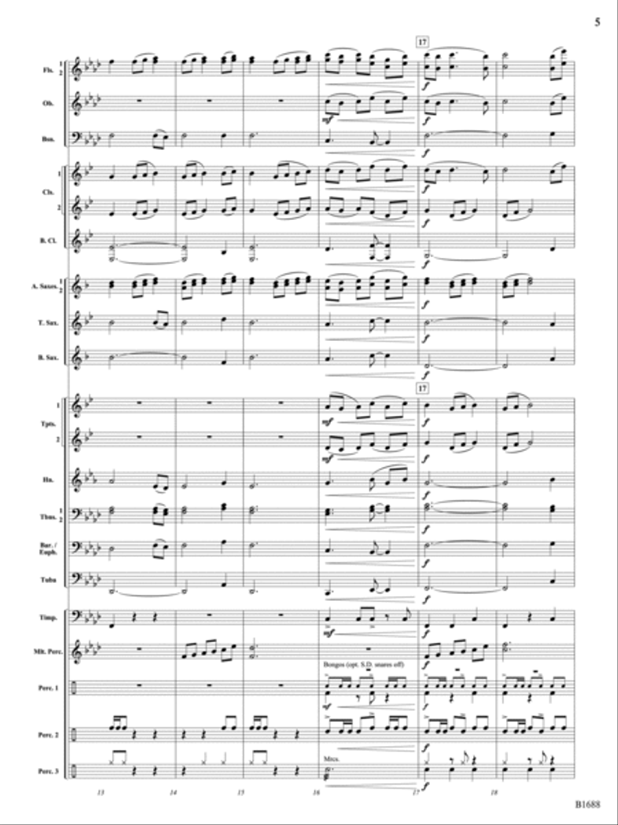 Congolese: Score Concert Band scores gallery preview page 5
