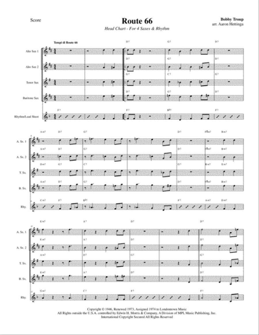 Route 66 Jazz Ensemble scores gallery preview page 3