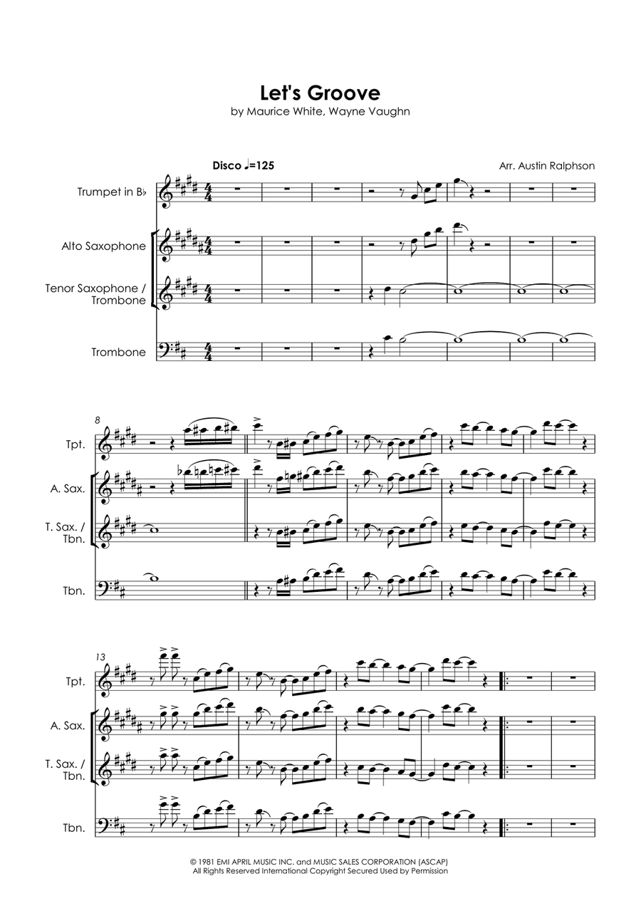 Let's Groove Tenor Saxophone scores gallery preview page 3