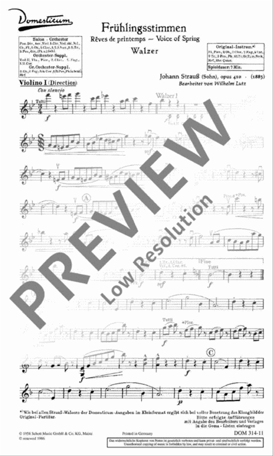 Frühlingsstimmen Frühlingsstimmen Oboe scores gallery preview page 2