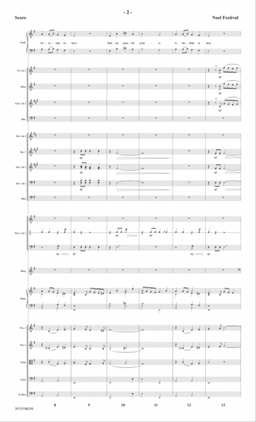 Noel Festival - Orchestral Score and Parts Choir scores gallery preview page 4