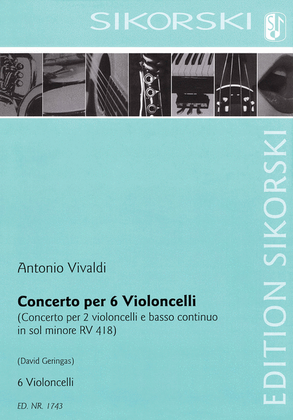 Concerto for Six Violoncellos