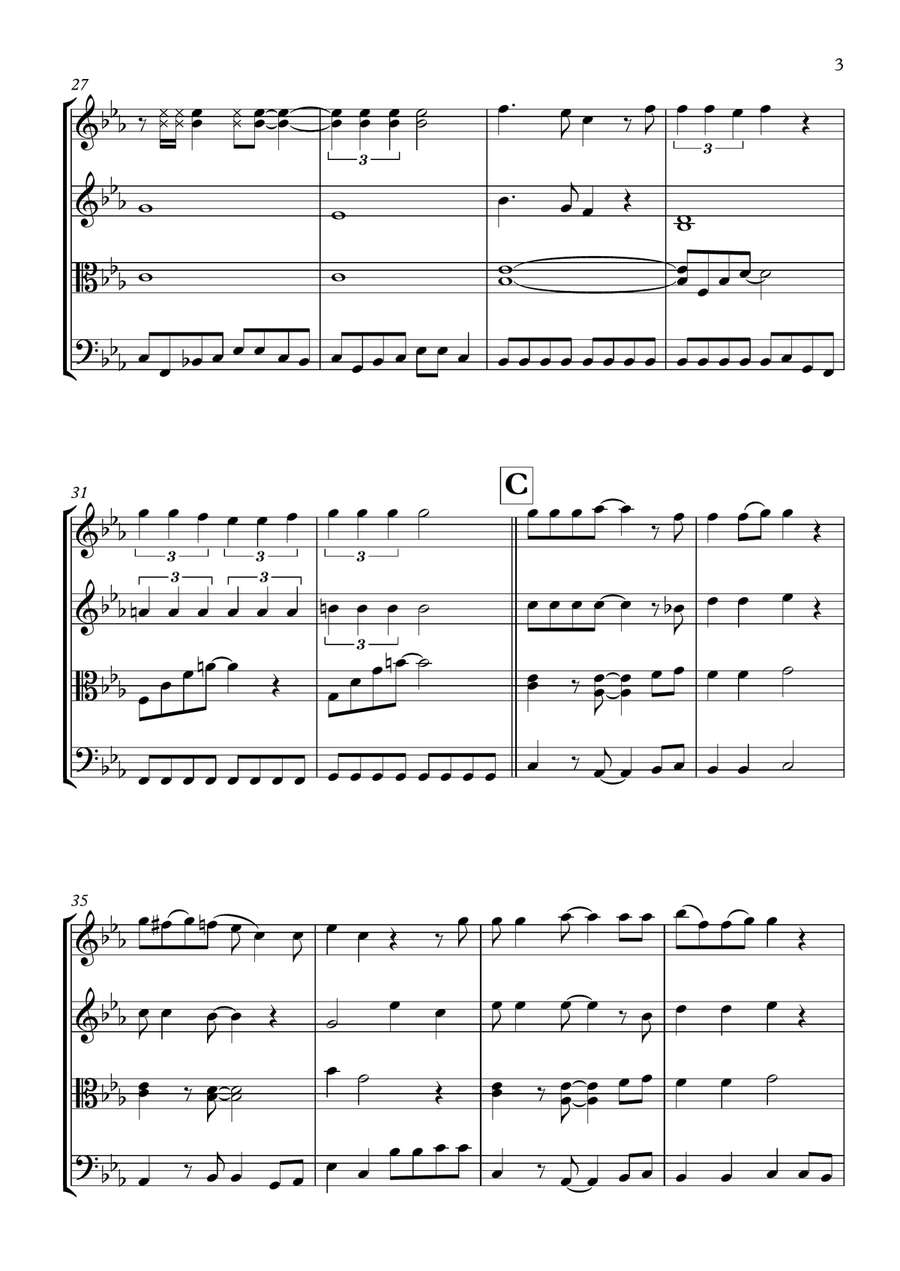 You Give Love A Bad Name String Quartet scores gallery preview page 3