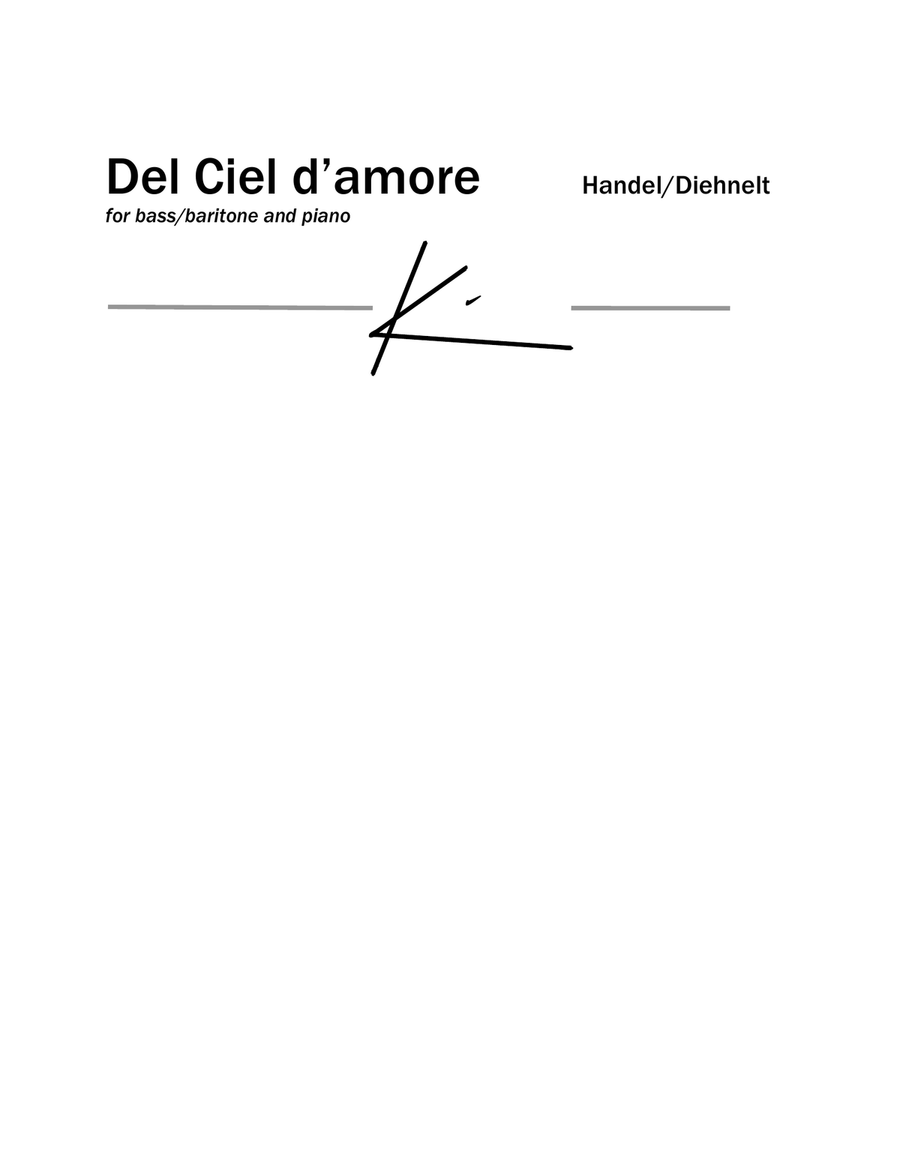 Handel: Del Ciel d’amore Handel: Del Ciel d’amore Piano, Vocal scores gallery preview page 1