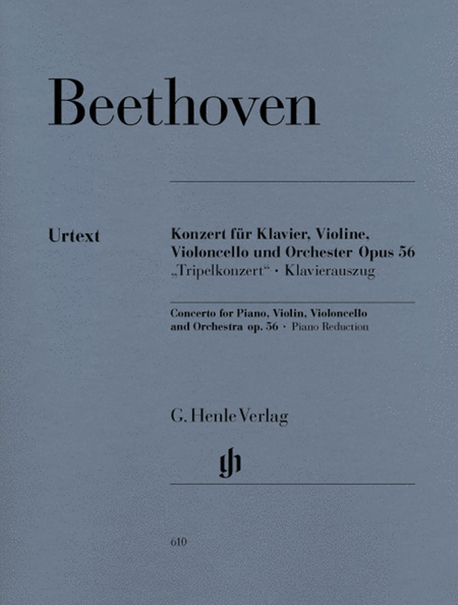 Concerto C major for Piano, Violin, Violoncello and Orchestra [Triple Concerto] op. 56